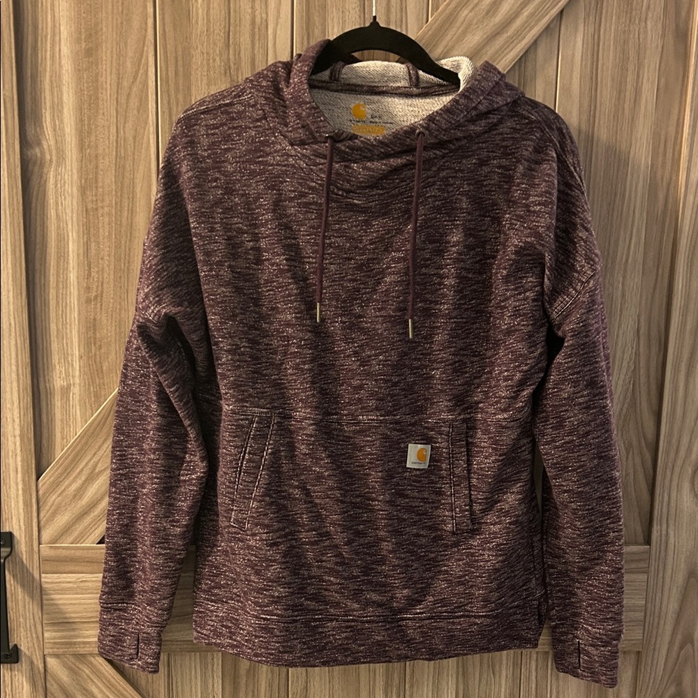 Carhartt Men's Heathered Burgundy Hoodie